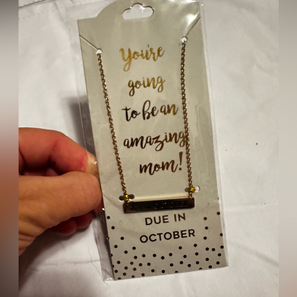 You're Going To Be An Amazing Mom! Necklace Due In October 18k Gold Plating New